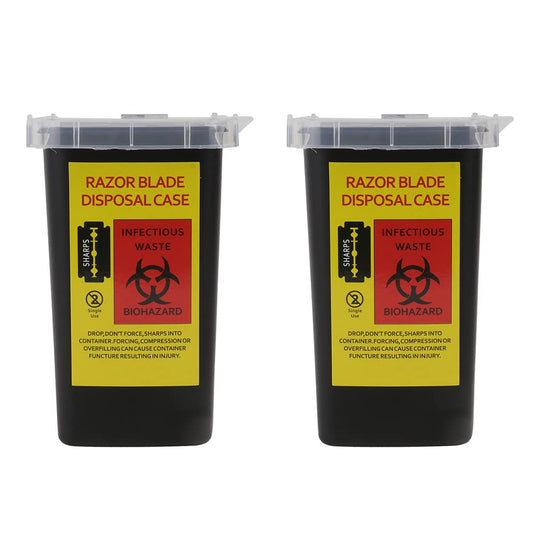 Lurrose Razor Disposal Container: 2Pcs Razor Blade Dispenser - Blade Disposal Container for Used Waste Sharps