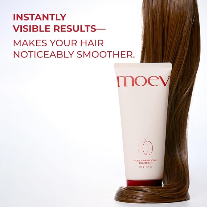 MOEV ANNURCATIN Hair Treatment Mask, Korean Wash-Off Hair Care Mask Apple Deep Damage Conditioner Sulfate-Free with Thickening Moisturizing for Damaged Thin Dry Hair, 6.76 fl.oz. (Apple & Vanilla)