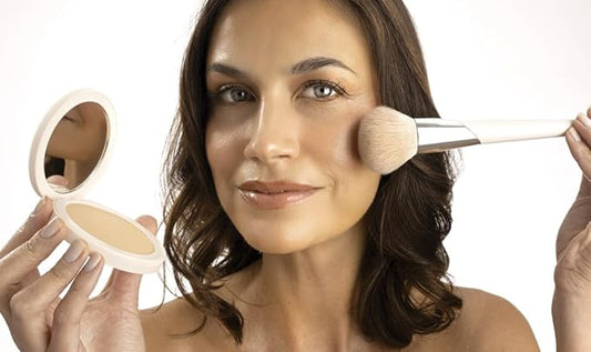 FARMASI Makeup BB All in One Powder, Lightweight, Long-Lasting Medium-Full Coverage with Flawless Finishing, will Look More Natural and Smooth Than Ever, 0.5 oz, Warm Deep