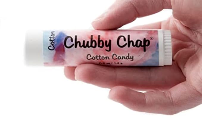 Three (3x) Large Jumbo Chapstick Natural Chapstick - 1/2 Ounce Lip Balm (Cotton Candy)