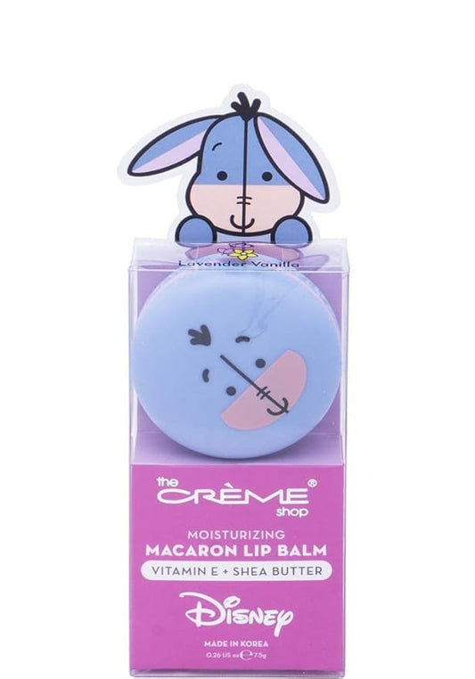 The Crème Shop x Disney Macaron Lip Balm Winnie The Pooh Lemon Honeycomb Crème Korean Scented Pocket Portable Vitamin E Shea Butter (Eeyore (Lavender Vanilla))