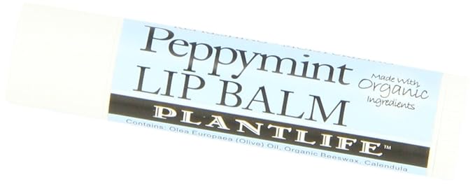 Plantlife Peppermint Lip Balm - Organic Lip Balm Made with Beeswax, Calendula & Chamomile to Create the Most Soothing Lip Balm for Chapped Lips - Helps Moisturize Lips & Cuticles - Made in California