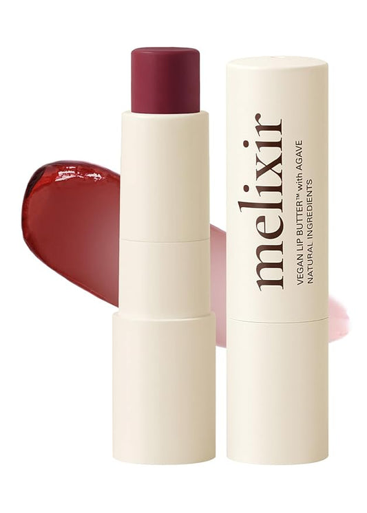 Melixir Vegan Lip Butter #11 Autumn Rain (+11 more colors), Deep Nourishing Tinted Lip Balm for Dry Lips, Bee-Free, Petrolatum-Free, Plant-Based, Hydrating for Cracked & Chapped Lips, Travel Essential