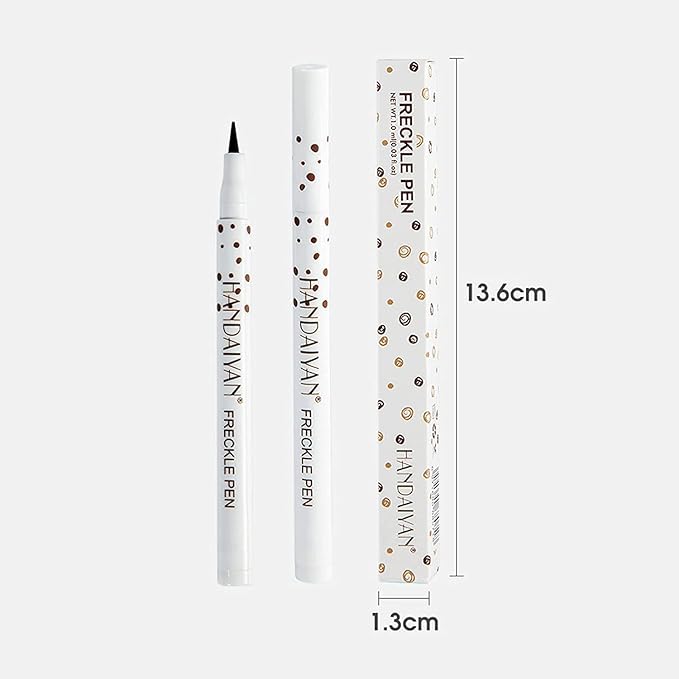 Freckle Pen 2 Colors, Natural Lifelike Freckle Makeup Pen Magic Freckle Color,Waterproof Longlasting Soft Dot Sopt Pen,for Natural Effortless Sunkissed Makeup-Chestnut&Dark Brown