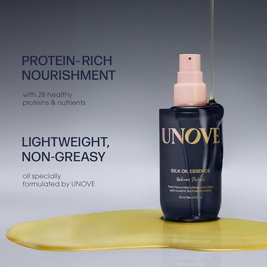 Silk Oil Essence Hair Serum 70ml/2.4fl.oz | Nourishing Hair Oil for Dry, Frizzy, and Damaged Hair | Lightweight Smoothing Serum | Frizz Control and Split End Care | Heat Protection