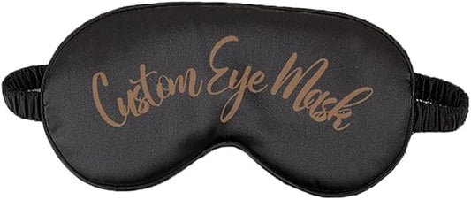 Personalized Eye Masks for Sleeping Add Photo Text Logo Name for Wedding Favor Satin Bachelorette Bridesmaid Gift Black