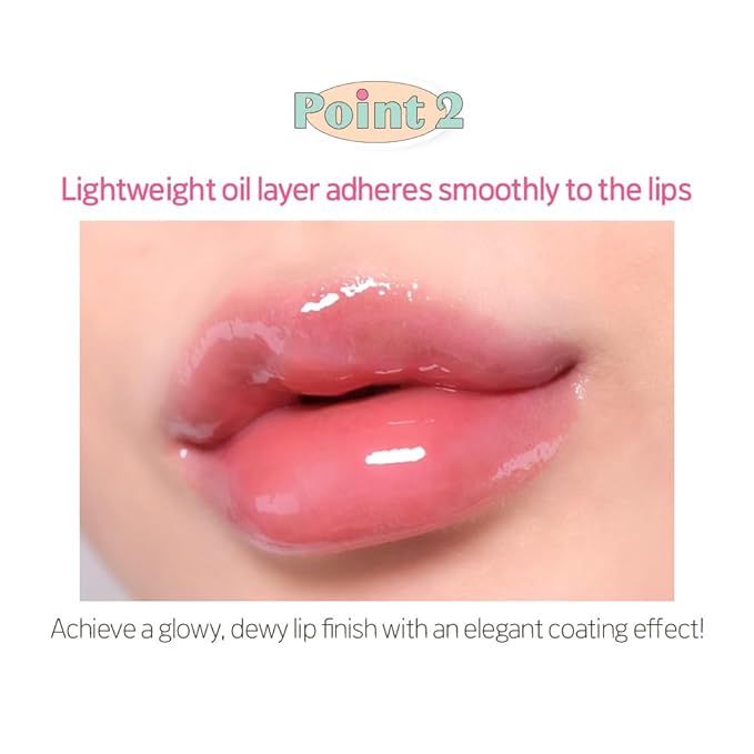 ETUDE Over Glowy Lip Gloss #1 Sweety Cream | Non-Sticky Vegan Lip Tint | Moisturized & Long-lasting Lip Gloss | Daily Tint for Dry Lips, Korean Makeup, K-beauty, Perfect for Gift