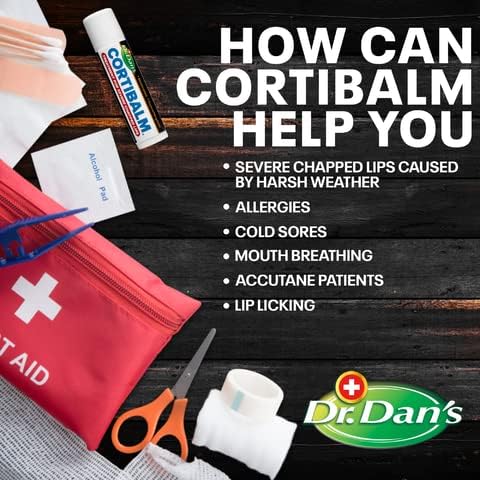 Dr. Dan's Cortibalm - 1 Pack - for Dry Cracked Lips - Healing Lip Balm for Severely Chapped Lips - Designed for Men, Women and Children