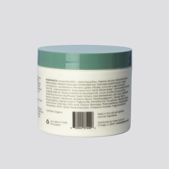 Yobee Restorative Scalp Mask - Dry Scalp Treatment Hair Mask - Probiotic Extracts, Organic Honey, Turmeric, Vitamin B12 - Natural Dry, Itchy, Sensitive Scalp and Dandruff Relief - for Adults, 4 fl oz