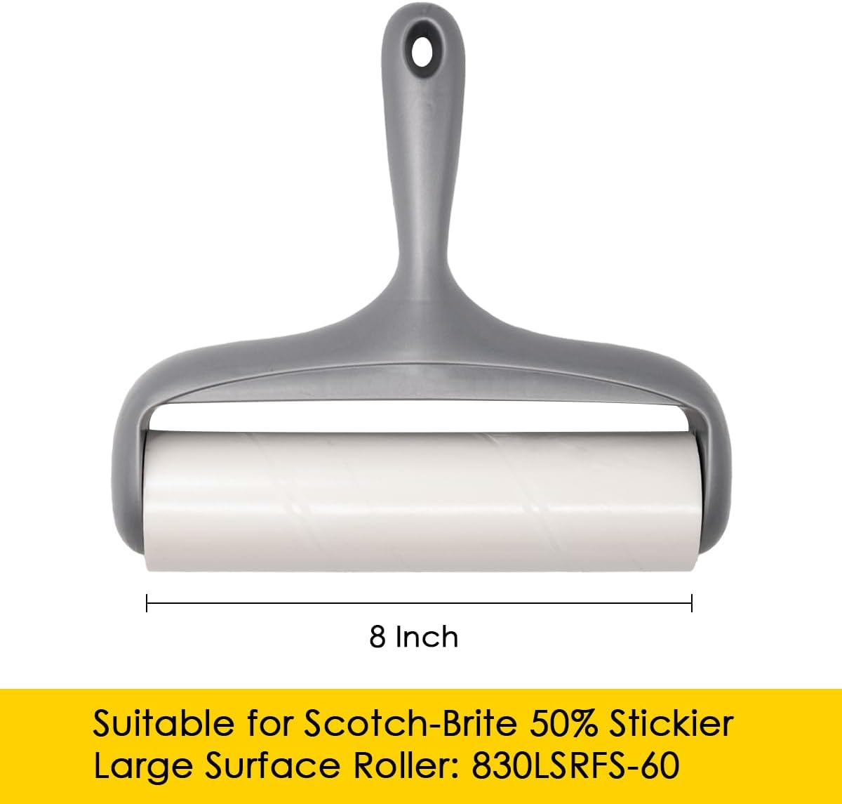 Large Surface Roller Refill for Scotch-Brite 50% Stickier Lint Roller, Works Great On Pet Hair (60 Sheets per Roll, 5 Pack Refills)