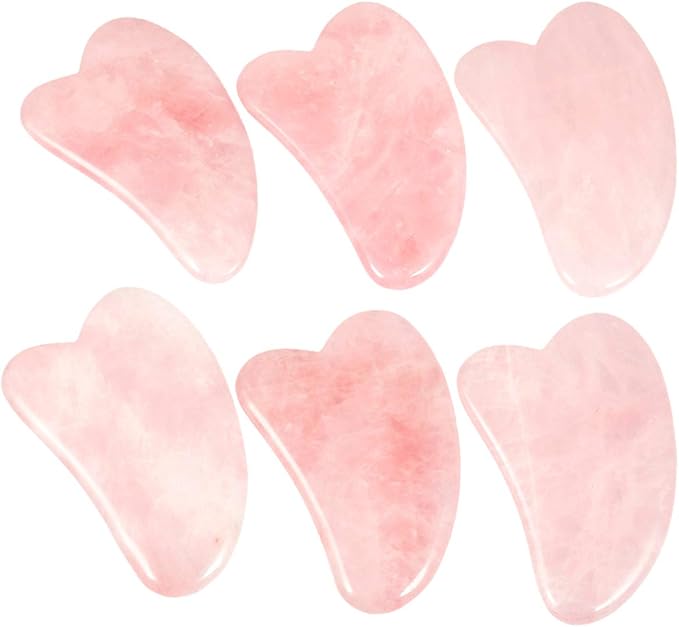 mookaitedecor Rose Quartz Roller & Gua Sha Tool for Face and Neck Massage, Facial Massager for Anti Aging