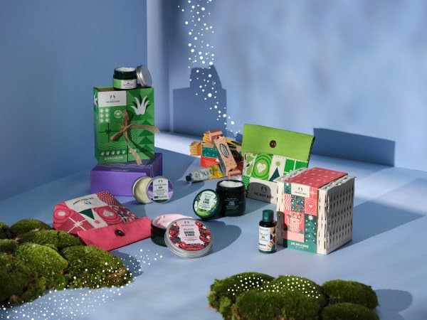 The Body Shop Hug & Squeeze Hand Balm Body Care Holiday Gift Set, Vegan, 5-Piece Set