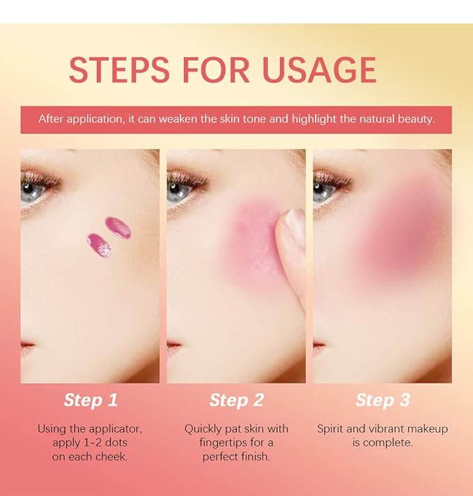 MEICOLY Matte Dewy Liquid Blush,Super Natural Cream Blush Stick for Cheeks,Silky Smooth Soft Pinch Long-Lasting Waterproof and Sweat proof Blush Makeup,Cruelty-Free,01,Bliss,Nude Pink