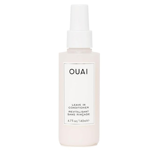 OUAI Leave In Conditioner & Heat Protectant Spray - Prime Hair for Style, Smooth Flyaways, Add Shine and Use as Detangling Spray - No Parabens, Sulfates or Phthalates (4.7 oz)