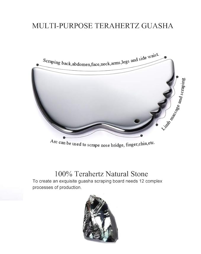 Terahertz Stone Gua Sha Scraping Tools Lymphatic Drainage Massager Facial Energy Beauty Myofascial Release Tool Linfatic Drainage