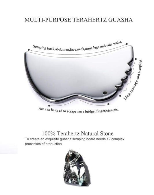 Terahertz Stone Gua Sha Scraping Tools Lymphatic Drainage Massager Facial Energy Beauty Myofascial Release Tool Linfatic Drainage