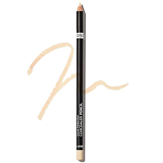 THESAEM Cover Perfection Concealer Pencil – Non Comedogenic spot Eraser - Conceal Blemish,Aging Spot,Acne&Freckle – Multi-Use Under Eye Concealer for Dark Circle,1.4g (0.5 Ice Beige)