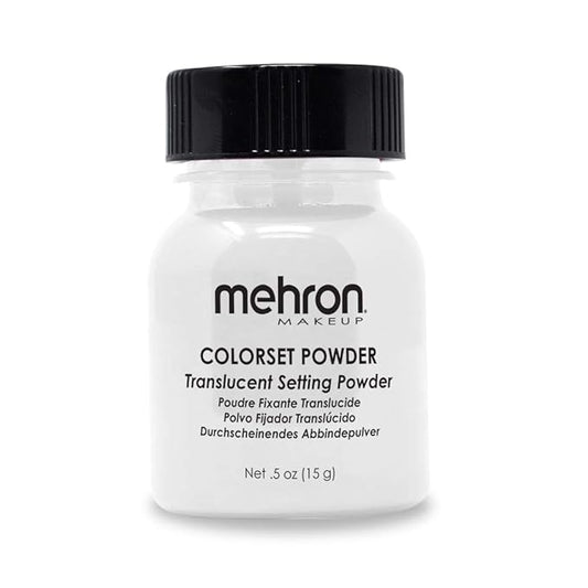 Mehron Makeup Colorset Powder | Translucent Powder Setting Powder | Face Powder For Special Effects, Halloween, & Film 0.5 oz (14 g)