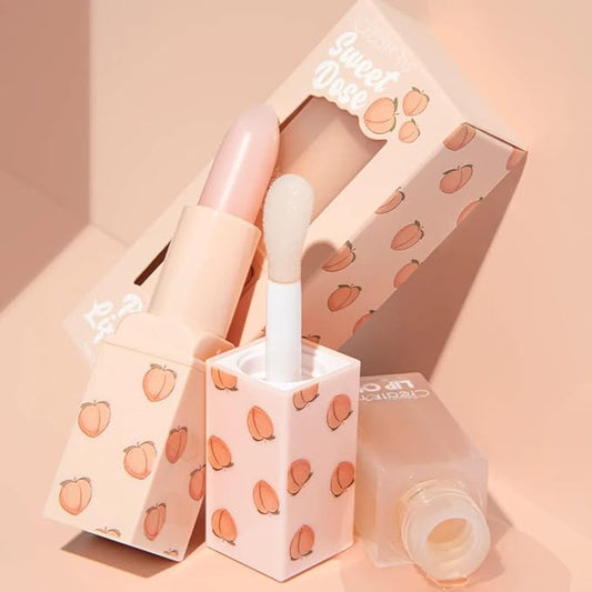 Lip Care Scrub and Lip Oil Duo Peach Scented