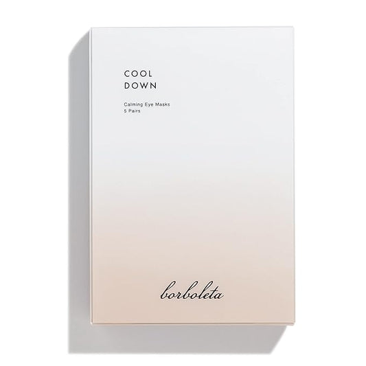 Borboleta Cooldown Calming Under Eye Masks - Under Eye Hydrating Patches for Puffy Eyes and Dark Circles (5 Pack)