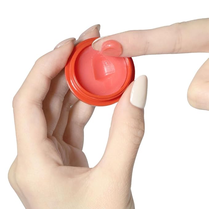 PS.PRETTYSKIN Moisturizing Korean Vegan Lip Balm 0.31oz. (9g) Smooth, Soft Texture, Hydrating, Natural Shine, Glossy (Tomato)