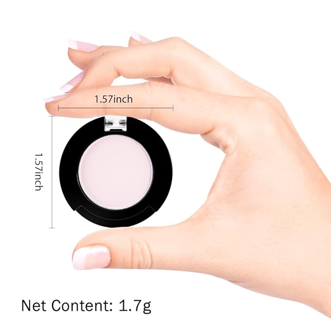 Monochrome Matte Eyeshadow Makeup Palette, Highly Pigmented Pearl White Eyeshadow Palette, Matte Pressed Powder Eye shadow Makeup, Single Vegan Eye Shadow, Daily Evening Women Girls Eyeshadow Gift 3#