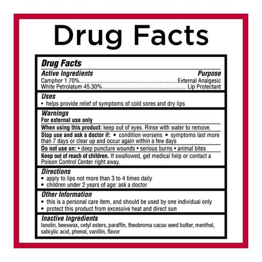 Carmex Classic Lip Balm Medicated 0.25 oz (Pack of 10)