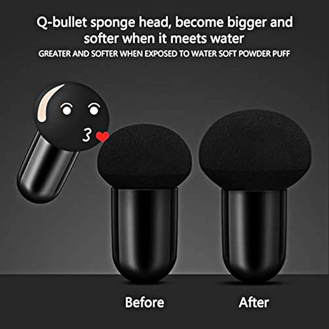 GL-Turelifes Mushroom Head Air Cushion Foundation CC Cream Water Feeling Flawless BB Cream Moisturizing Oil Control, Lightweight & Smoothing Natural Concealer (BlanchedAlmond)