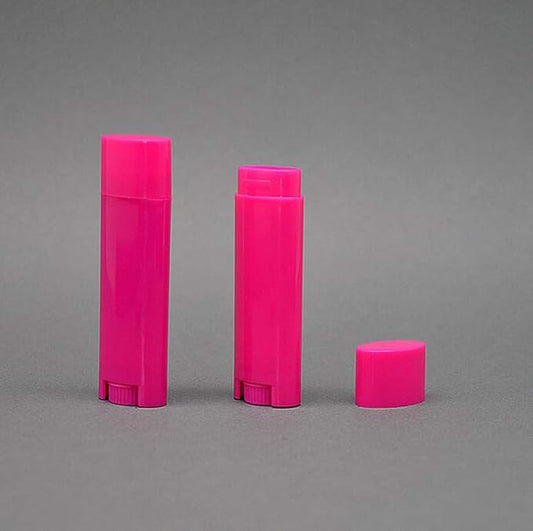 5ml 25Pcs Empty Oval Deodorant Lip balm Tubes Containers Twist-up Refillable Containers for Lipstick,Chapstick,Homemade Lip balm,DIY Deodorants(Hot Pink)