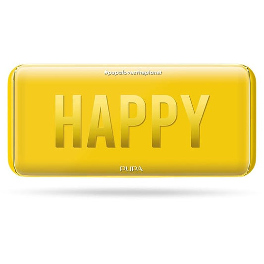 Pupa Milano Make-Up Palette M, 005 Yellow, 0.42 oz - Eyeshadow Palette with Matte, Shimmer, Metallic Finishes - Highly Pigmented Eyeshadow, Blush Palette - 11 Blendable Eye Makeup Shades - Talc-Free