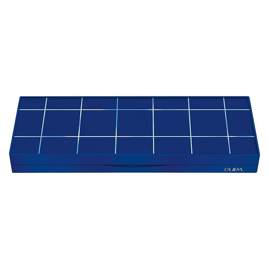 Pupa Milano Pupart S Makeup Palette, 004 Blue, 0.4 oz - Versatile Makeup Kit - Blush for Cheeks - Eyeshadow - Lip Gloss - Lip Cream - Face Makeup