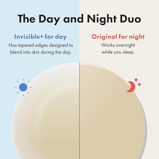 Mighty Patch™ Day and Night Patches – The Hydrocolloid Patch Duo Pack. Derm-Tested. Medical-Grade Hydrocolloid. Absorbs Pimple Gunk in 6-8 Hours. 36ct (18x Original, 18x Invisible+)