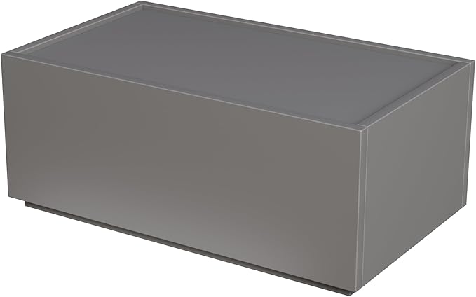 Modern Nightstand Modular Stackable Drawers Modular Storage Bedroom Furniture Set - Bedside Table, Storage Cabinet, Sofa End Table for Bedroom Living Room Hallway Entryway Grey Large