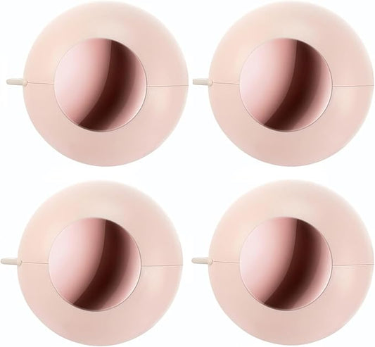 Washable Reusable Gel Lint Roller for Pet Hair, Tecogue Portable Dog Cat Pet Hair Remover for Clothes, Laundries, Sticky Cleaner, Dust Fuzz Fur for Travel Household (Pink-4pcs)