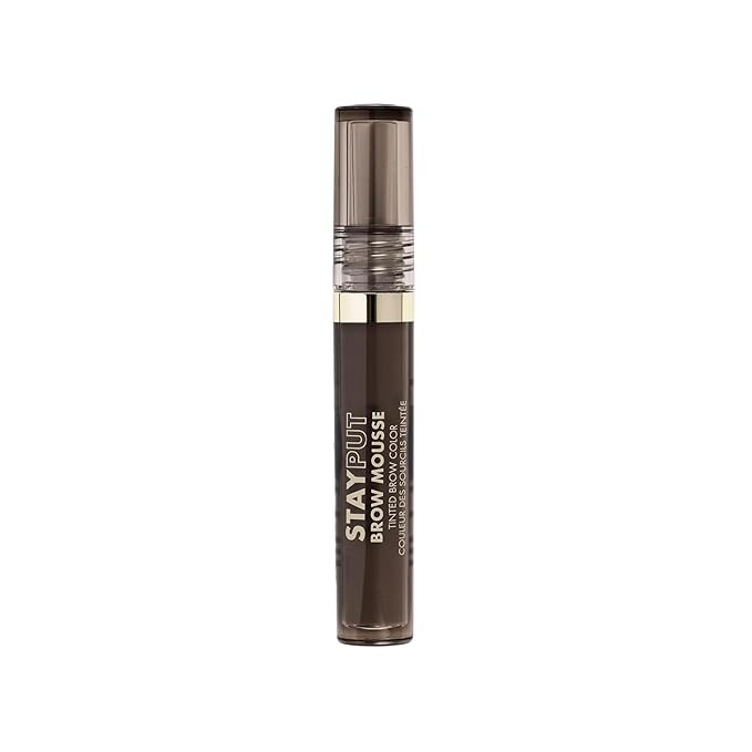 Milani Brow Tint- Stay Put Tinted Brow Mousse, Nourishing, High-Pigment infused with Shea Butter, Jojoba Seed Oil & Panthenol Vitamin B5 - Brown Black