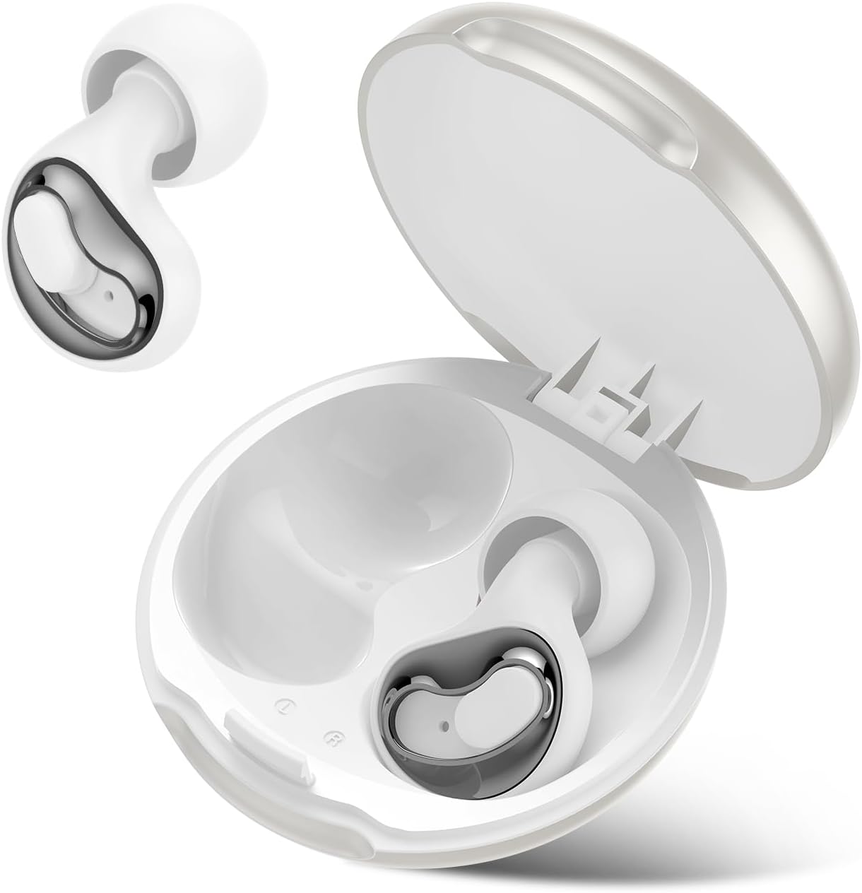 Adjustable Ear Plugs for Sleeping – 2-Level Noise Cancelling (17–35dB), Reusable Silicone Earplugs for Sleeping, Snoring, Travel, Office, and Side Sleepers with 6 Pairs of Tips & Magnetic Carry Case