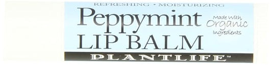 Plantlife Peppermint Lip Balm - Organic Lip Balm Made with Beeswax, Calendula & Chamomile to Create the Most Soothing Lip Balm for Chapped Lips - Helps Moisturize Lips & Cuticles - Made in California