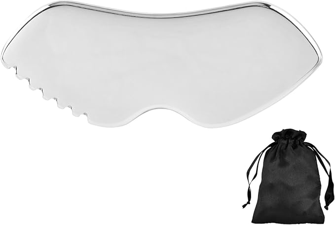 Stainless Steel Gua Sha Facial Tools, Upgrade Gua Sha for Facial Skin, Portable Eyes Neck Massage, Metal Gua Sha Tighten Skin Massage Guasha Beauty Tool