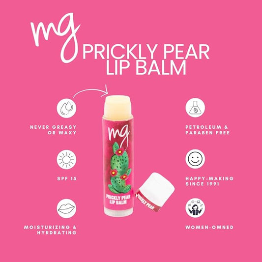 MG Signature Prickly Pear Lip Balms with SPF 15 (Pack of 3)