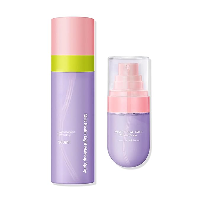 2PCS Makeup Setting Spray for Face,Waterproof Setting Spray for Makeup,Long Lasting Oil Control Finishing Holding Face Mist,Refreshing Hydrating Glossy and Matte Fixing Facial Mist Make Up Set A5