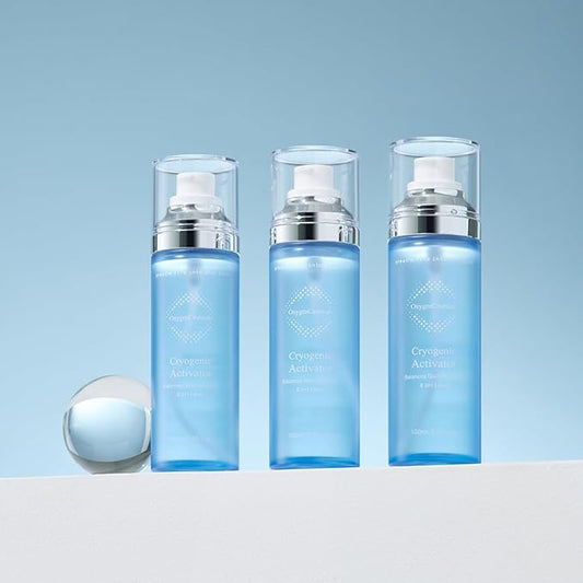 Cryogenic Activator (100ml / 3.38oz) – Facial Mist Toner for Hydrating, Soothing, and Cooling, Naturally Derived Deep Sea Water with Pure Oxygen, Suitable for All Skin Types
