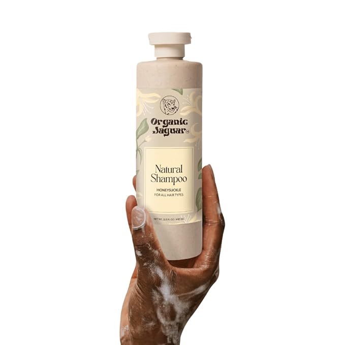 Natural Shampoo for Hair Care, Sulfate Free Shampoo with Castor Oil, Honeysuckle, Glycerin, Aloe Vera & Mild Thickening Agent, Dry to Color Treated to All Hair, 13.5 fl oz