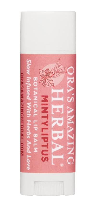 Natural Lip Balm, Herbal Infused, Mintyliptus Peppermint Eucalyptus, Calendula Lip Balm, Ora's Amazing Herbal