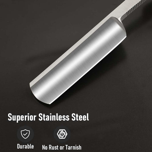 Straight razors for men Professional Straight Edge Barber Razor Premium Stainless Steel Shaver Razor with Shaving Strop for Men Home & Salon Grooming Using (NO.177)
