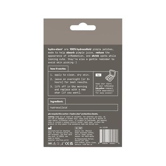 Starface Earth Star BIG PACK, Hydrocolloid Pimple Patches, Absorb Fluid and Reduce Redness, Cute Star Shape and 4 Neutral Colors (96 Count)