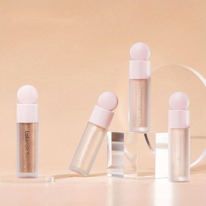 GECOMO Liquid Contour Beauty Wand Face Highlighter Bronzer Makeup Stick, Dewy Finish, Moisturizing Silky Smooth Texture 0.25 Oz/ 7.5ml - 02 STARLIGHT