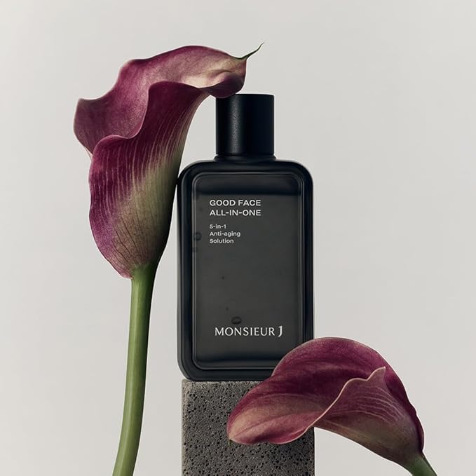 Monsieur J Men's Skin care GOOD FACE All-in-one Set 1+1 140mlx2ea 5 In 1 (Toner+Lotion+Essence+Fluid+Cream),Facial Skincare,Face Moisturizer Lotion,Facial lotion for dry skin,All In One Treatment