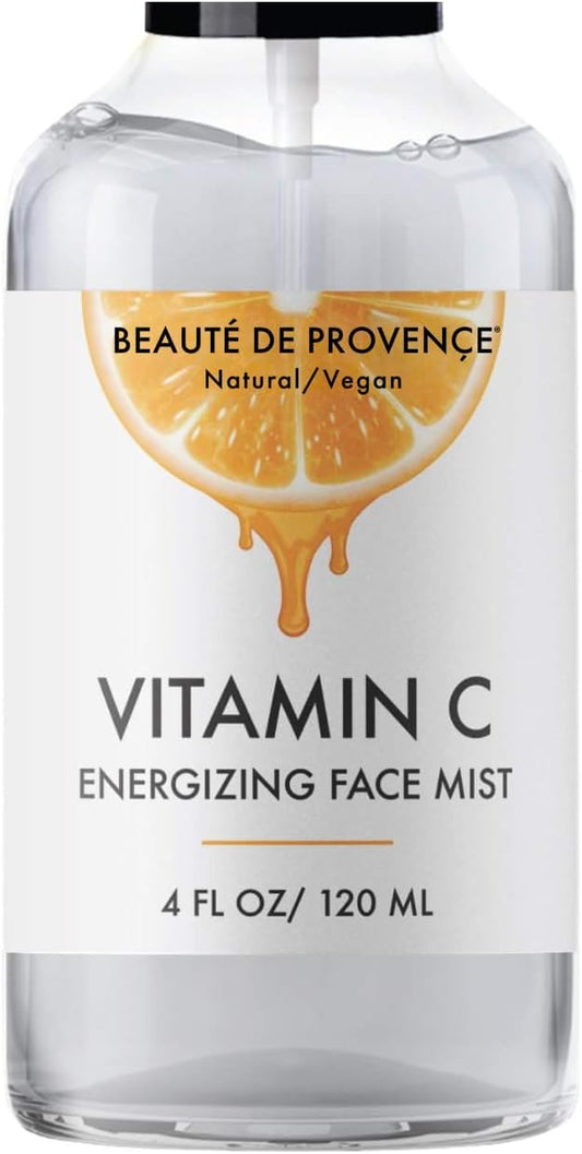 Vitamin-C Face Mist & Setting Spray for All Skin Types - Hyaluronic Acid, Aloe Vera & Rose Water - Skin Brightening, Anti-Aging, Moisturizing, Pore Minimizing - 4 Fl Oz