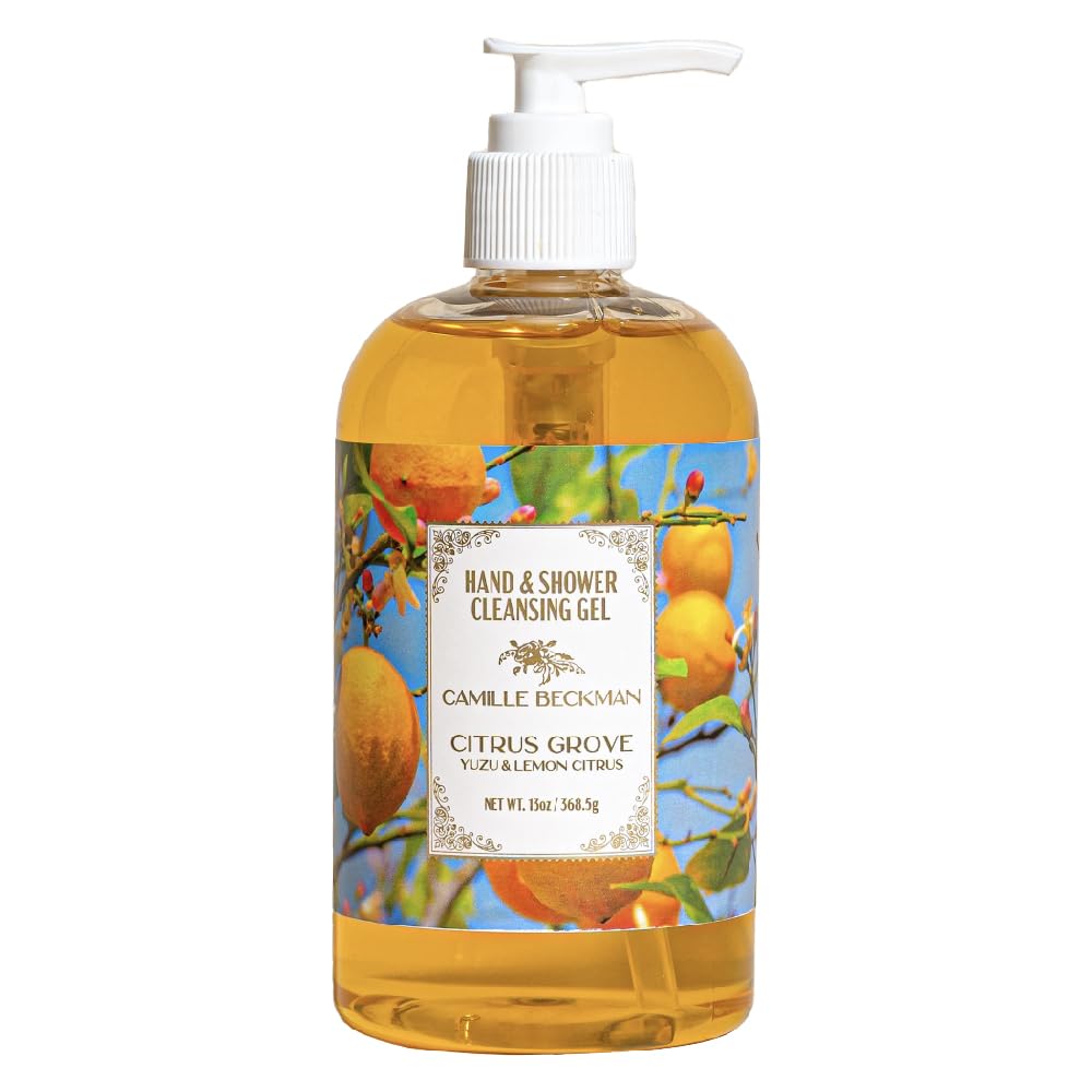 Camille Beckman Hand and Shower Cleansing Gel, Citrus Grove, 13 Ounce