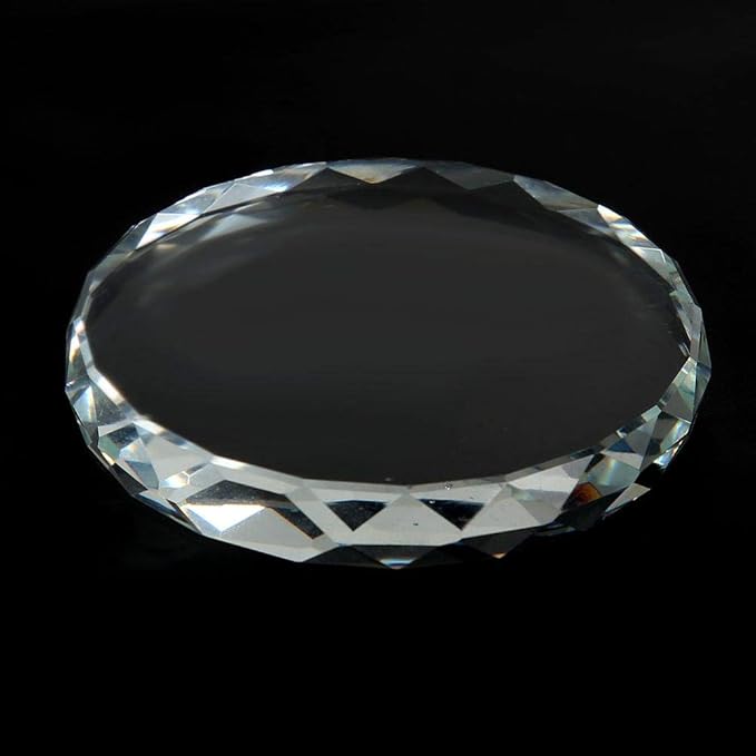 Nail Art Palette, Lipstick Palette, Transparent Glass Nail Art Palette Paint Drawing Color Pigment Dish Manicure DIY Tool(Round Glass)